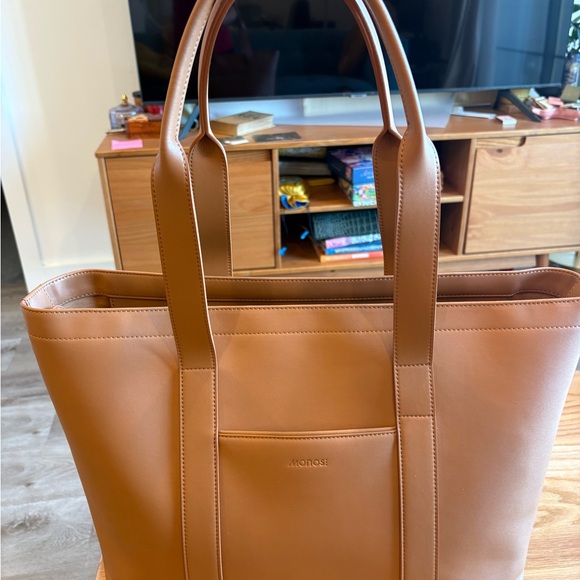 NWOT Monos Metro Tote, Saddle Tan - Picture 6 of 12